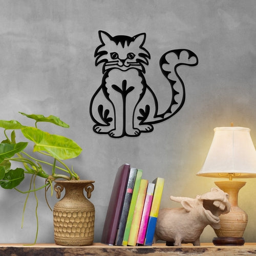Happy Cat - Metal Wall Art Decor